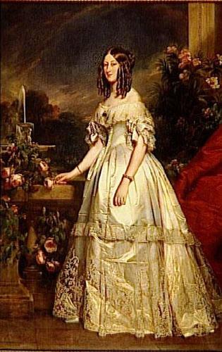 Franz Xaver Winterhalter Portrait of Victoria of Saxe Coburg and Gotha Spain oil painting art